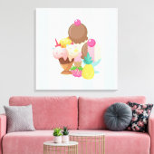 Ice Cream Scoops met Sprinkles Canvas Afdruk (Insitu (Woonkamer))