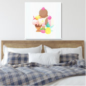 Ice Cream Scoops met Sprinkles Canvas Afdruk (Insitu (Slaapkamer))