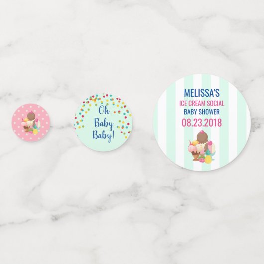 Ice Cream Scoops met Sprinkles Confetti (Voorkanten)