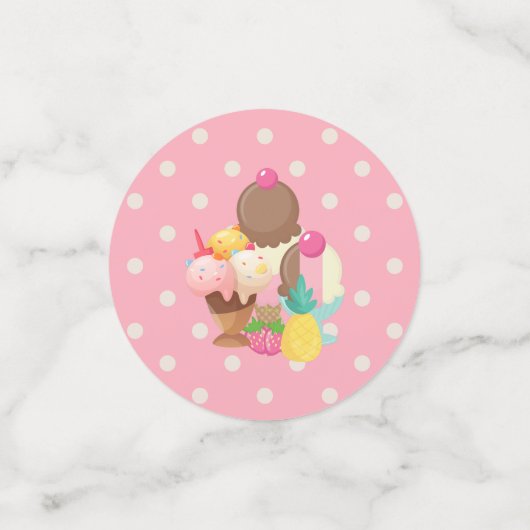 Ice Cream Scoops met Sprinkles Confetti (Kleine voorkant)