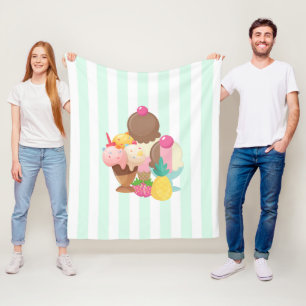 Ice Cream Scoops met Sprinkles Fleece Deken