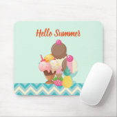 Ice Cream Scoops met Sprinkles Hallo Summer Muismat (Met muis)