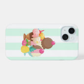 Ice Cream Scoops met Sprinkles iPhone 15 Case (Achterkant horizontaal)