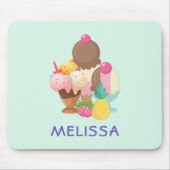 Ice Cream Scoops met Sprinkles Muismat (Voorkant)