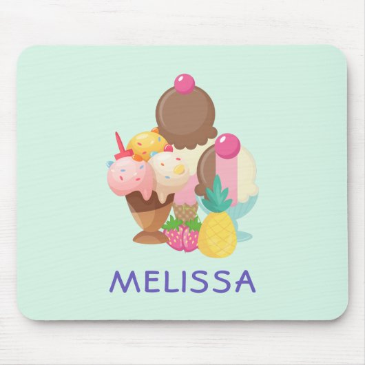 Ice Cream Scoops met Sprinkles Muismat (Voorkant)