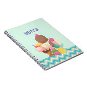 Ice Cream Scoops met Sprinkles Notitieboek (Rechterzijde)