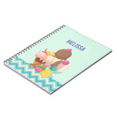 Ice Cream Scoops met Sprinkles Notitieboek (Linkerzijde)