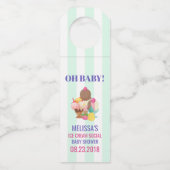 Ice Cream Scoops met Sprinkles Oh Baby! Flessenhanger (Voorkant)