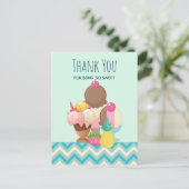 Ice Cream Scoops met Sprinkles Party Dank u Briefkaart (Staand voorkant)