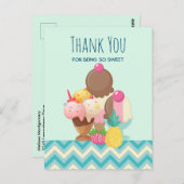 Ice Cream Scoops met Sprinkles Party Dank u Briefkaart (Voorkant / Achterkant)