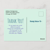 Ice Cream Scoops met Sprinkles Party Dank u Briefkaart (Achterkant)