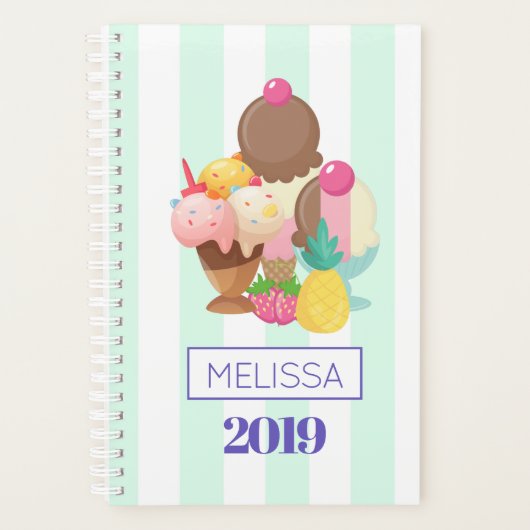Ice Cream Scoops met Sprinkles Planner (Voorkant)