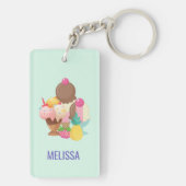 Ice Cream Scoops met Sprinkles Sleutelhanger (achterkant)