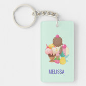 Ice Cream Scoops met Sprinkles Sleutelhanger (Voorkant)