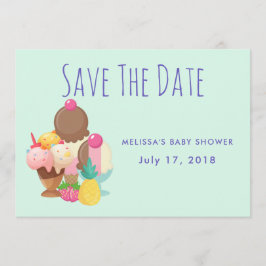 Ice Cream Scoops met Sprinkles Sparen de Datum Save The Date