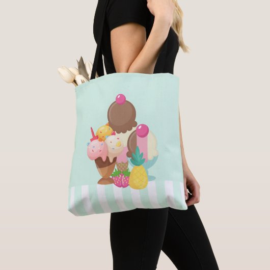 Ice Cream Scoops met Sprinkles Tote Bag (Dichtbij)