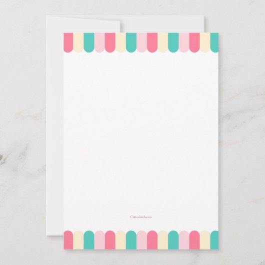 Ice Cream Scoops uitnodiging (Achterkant)