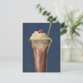 Ice Cream Shake, met schroefdraad en kers Briefkaart (Staand voorkant)