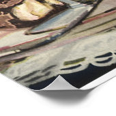  Ice Cream Shake, met schroefdraad en kers Poster (Hoek)