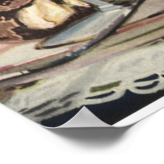 Ice Cream Shake, met schroefdraad en kers Poster (Hoek)