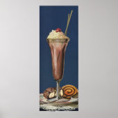 Ice Cream Shake, met schroefdraad en kers Poster (Voorkant)
