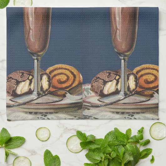  Ice Cream Shake, met schroefdraad en kers Theedoek (Gevouwen)