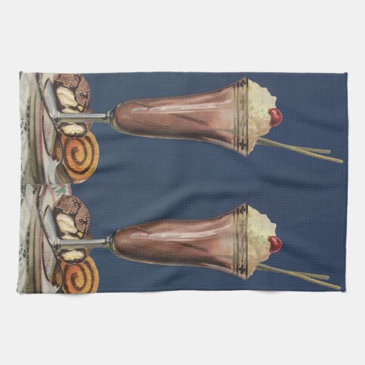  Ice Cream Shake, met schroefdraad en kers Theedoek (Horizontaal)