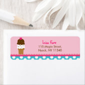 Ice Cream Shop Adresetiketten Etiket (Insitu)