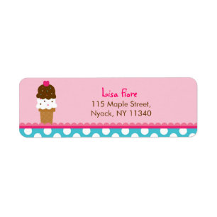 Ice Cream Shop-Adresetiketten Etiket