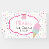 Ice Cream Shop Birthday Party Spandoek (Horizontaal)