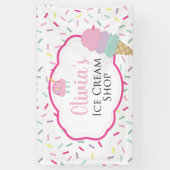Ice Cream Shop Birthday Party Spandoek (Verticaal)