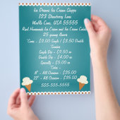 Ice Cream Shop Business Flyer (Hand)