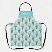 Ice Cream Shop Custom Apron Schort (Voorkant)
