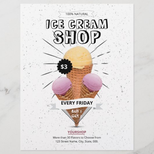 Ice Cream Shop Flyer (Voorkant)