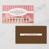 Ice Cream Shop Ice Cream Cone Loyaliteit Klantenkaartje (Voorkant / Achterkant)