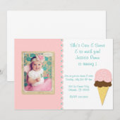 Ice Cream Shop Invite Kaart (Voorkant / Achterkant)