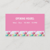 Ice Cream Shop Kleurrijk Visitekaartje (Achterkant)