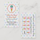 Ice Cream Shop Loyaliteitsbeloningen Klantenkaartje (Voorkant / Achterkant)