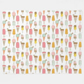 Ice Cream Shop Novelty Fleece Deken (Voorkant (Horizontaal))