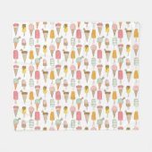 Ice Cream Shop Novelty Fleece Deken (Voorkant (Horizontaal))