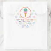 Ice Cream Shop Ronde Sticker (Tas)