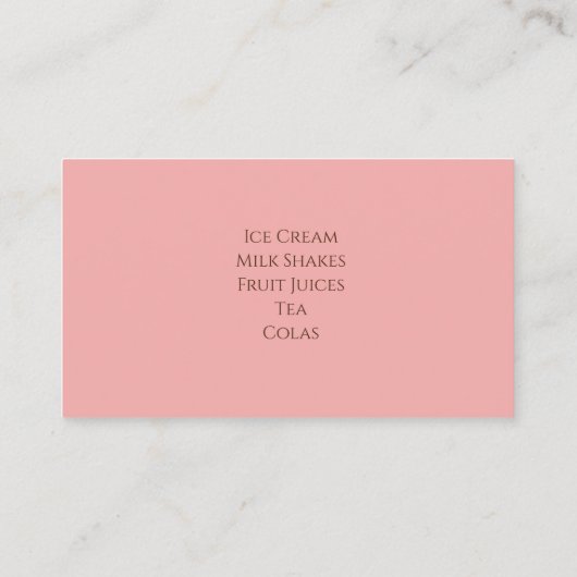 Ice Cream Shop Sprinkles Visitekaartjes (Achterkant)