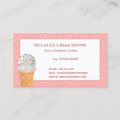 Ice Cream Shop Sprinkles Visitekaartjes (Voorkant)