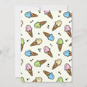 Ice Cream Shop verjaardagsuitnodiging Kaart (Achterkant)