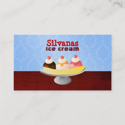 Ice Cream Shop-Visitekaartjes Visitekaartje (Voorkant)