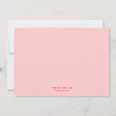 Ice Cream Shoppe Birthday Invitation - Roze Kaart (Achterkant)