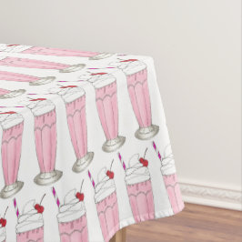 Ice Cream Shoppe Pink Milkshake Soda Fountain Food Tafelkleed