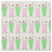 Ice Cream Shoppe Roze Green Shake Milkshake Print