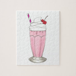 Ice Cream Shoppe Strawberry Pink Milkshake Foodie Legpuzzel