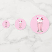 Ice Cream Shoppe Strawberry Pink Shake Milkshake Confetti (Achterkanten)